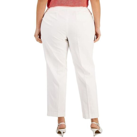 Anne Klein Plus Size Contour Fit Bowie Off White Comfort Fit Straight Leg 24W - Picture 2 of 4
